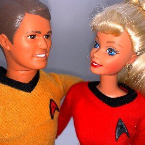 1996 STAR TREK 30th Anniversary Barbie & Ken dolls see pics! Mattel/Paramount